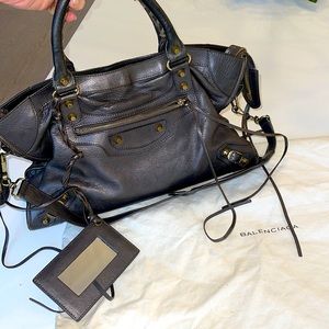 Balenciaga Classic City Bag Metallic with Gold Hardware
